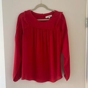 Festive red blouse